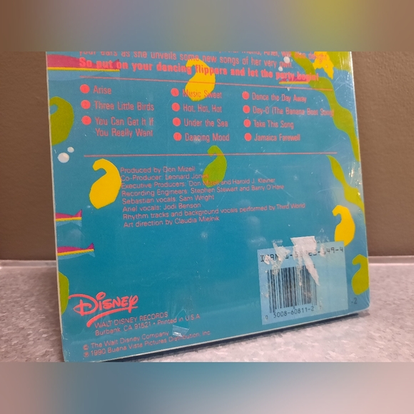 Disney's Sebastian The Little Mermaid 1990 CD Long Box SEALED - Picture 3 of 3